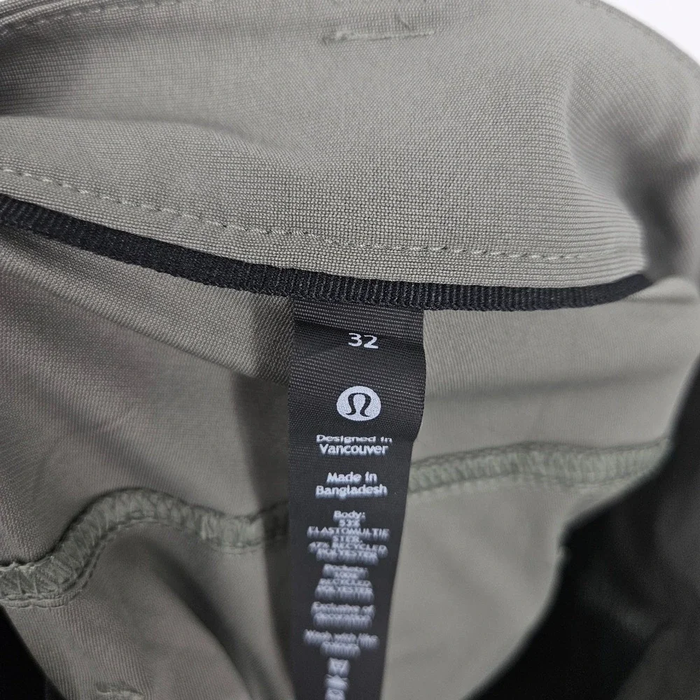 Lululemon ABC Pants Mens 32 Stretch Chino Gray Warpstreme 5 Pocket‎ Performance